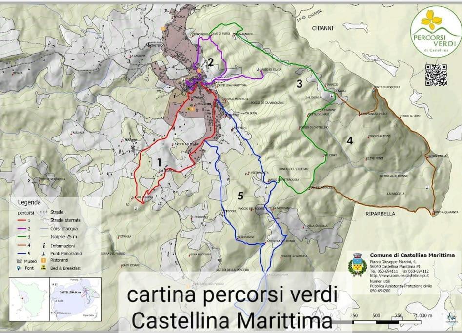 Appartamento Bellavista Castellina Marittima Esterno foto